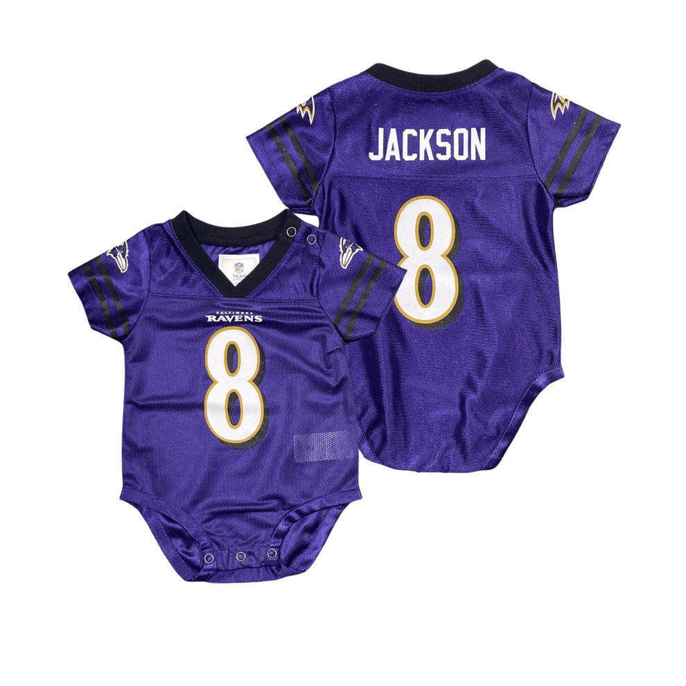 Ropa de equipo de la NFL para niños BALTIMORE RAVENS LAMAR JACKSON talla 18 meses