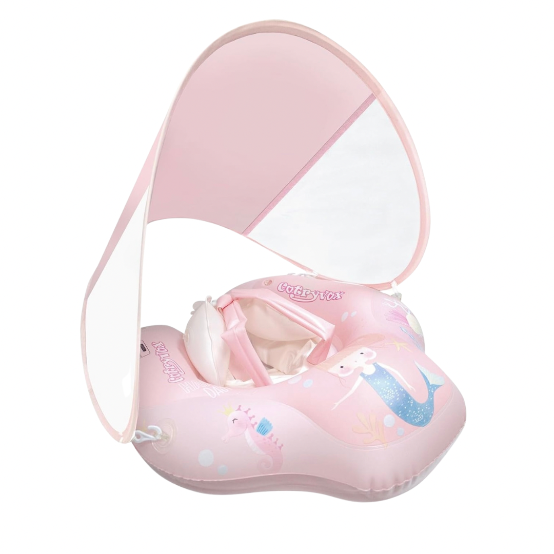 Cotryvox flotador de piscina para bebé con dosel, talla L