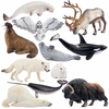 Toymany 11 figuras de animales polares grandes de 4 a 7 pulgadas