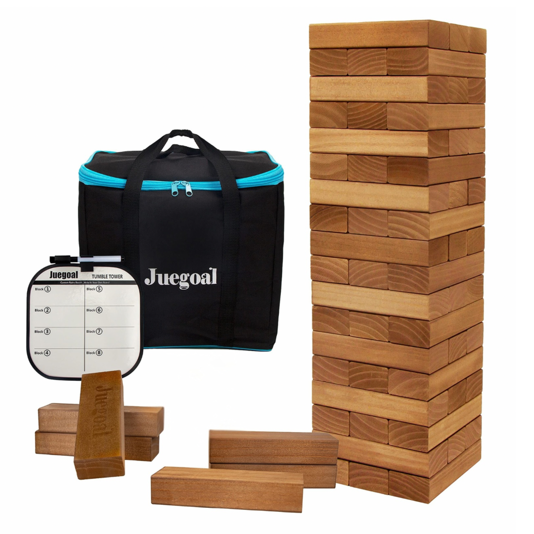 Juegoal Juego de bloques gigantes de torre de caída de 54 piezas