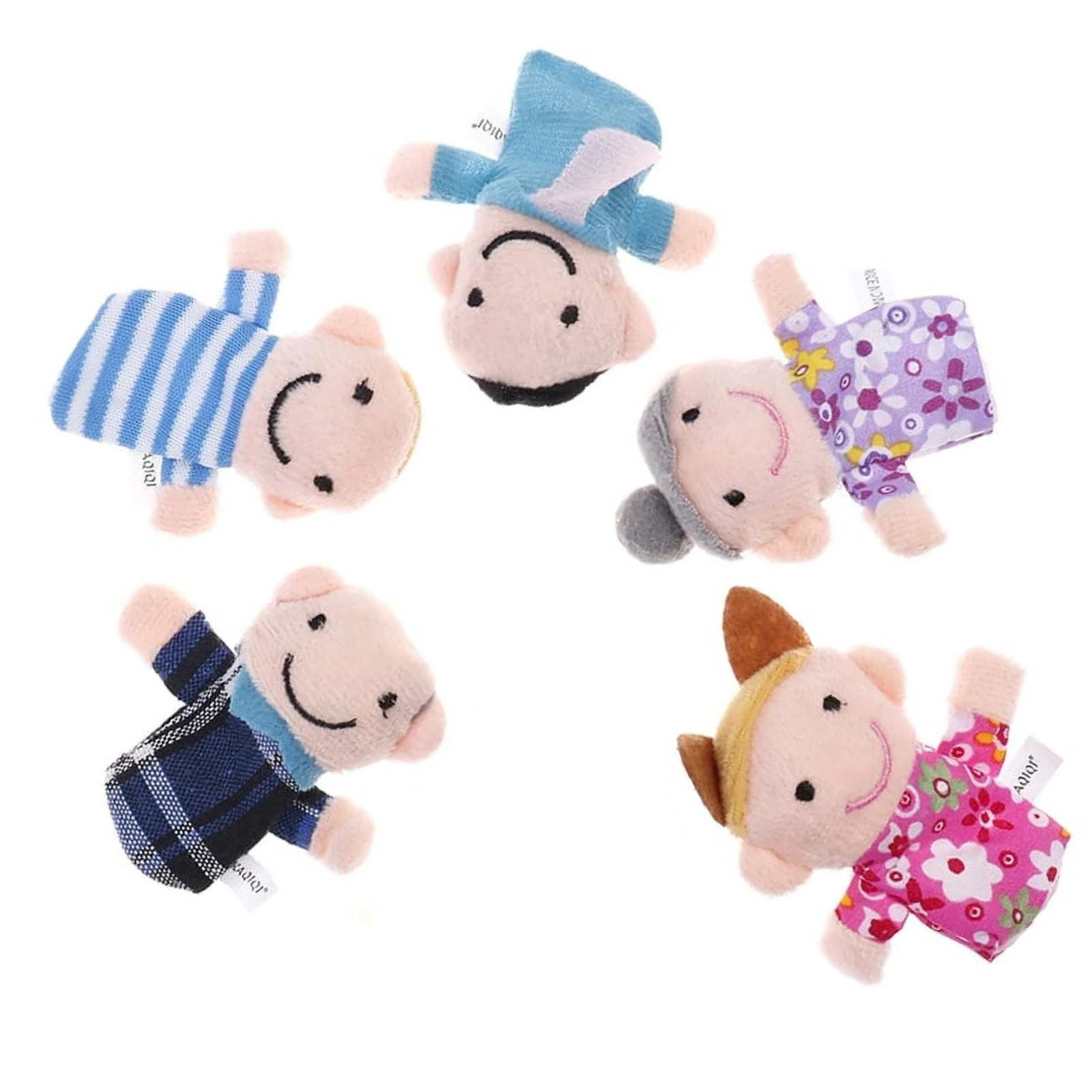 Mini marionetas de dedo familiar