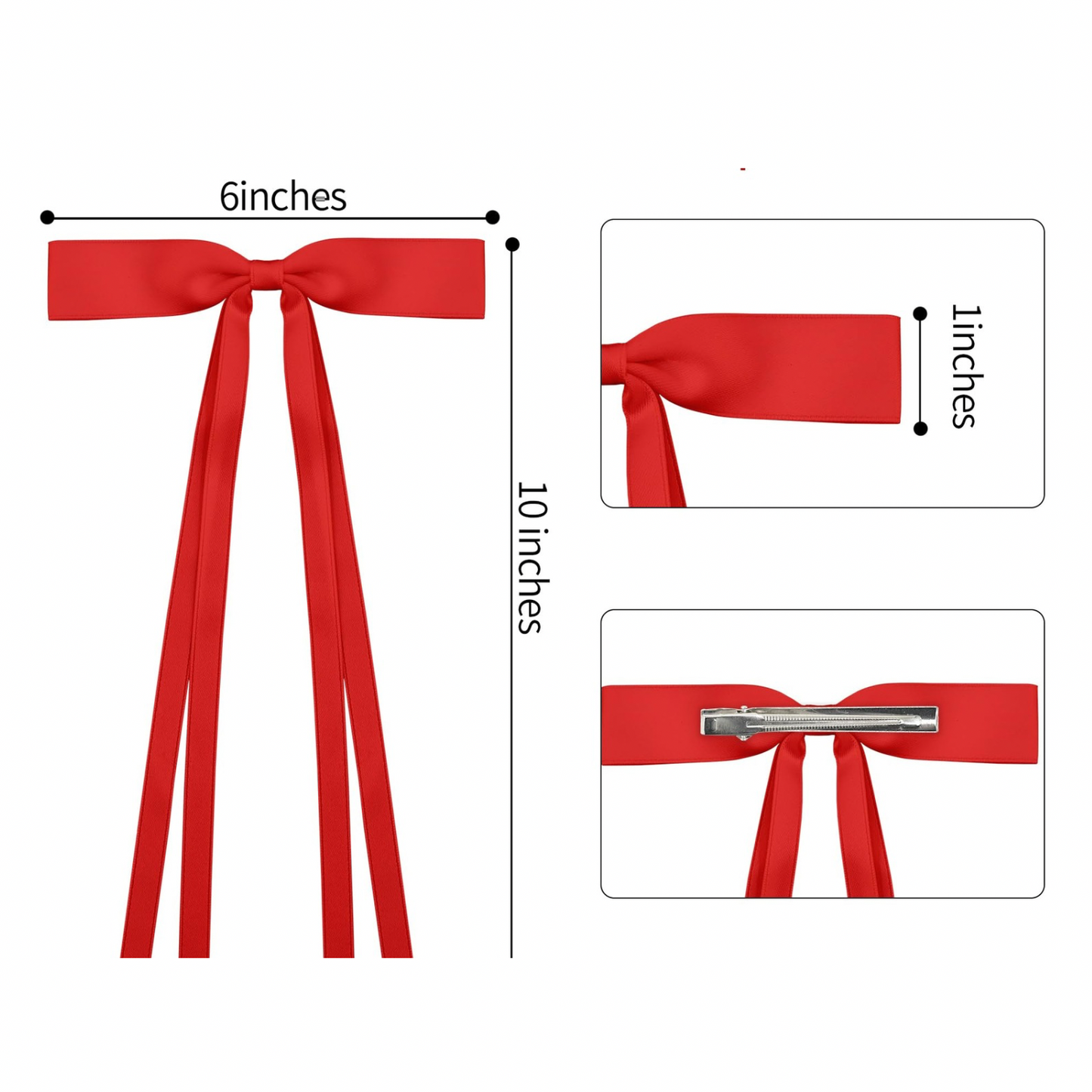 8 lazos para cabello de 6 x 9 pulgadas