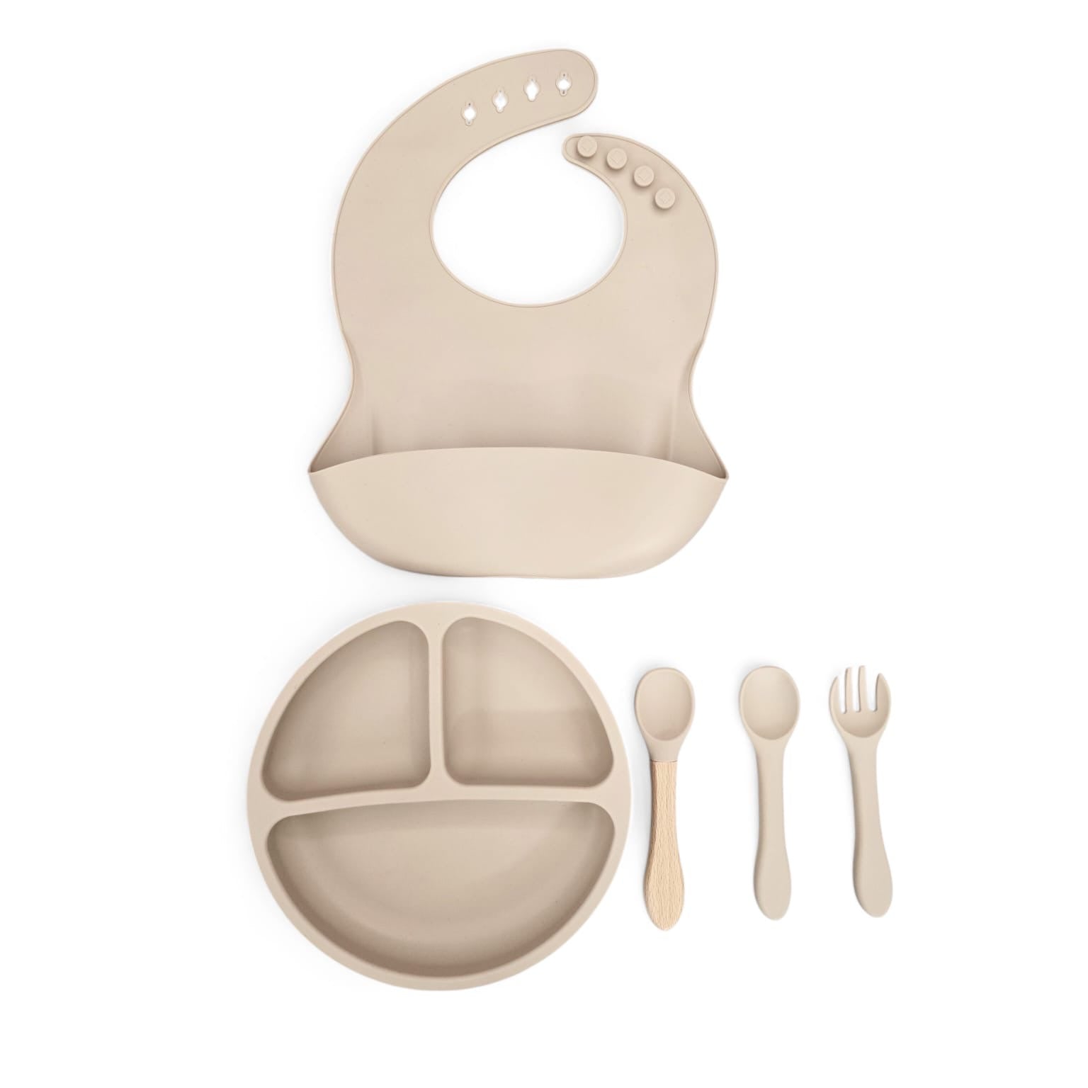 Set de alimentación beige para bebé