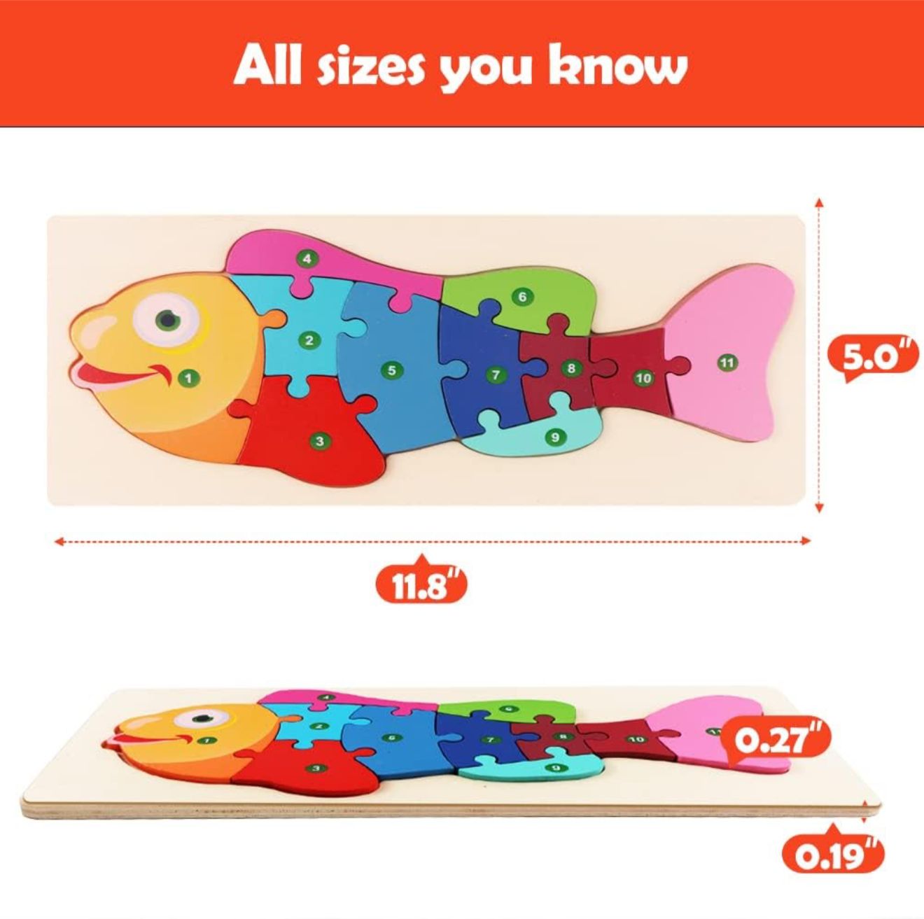 Rompecabezas pescado para niños