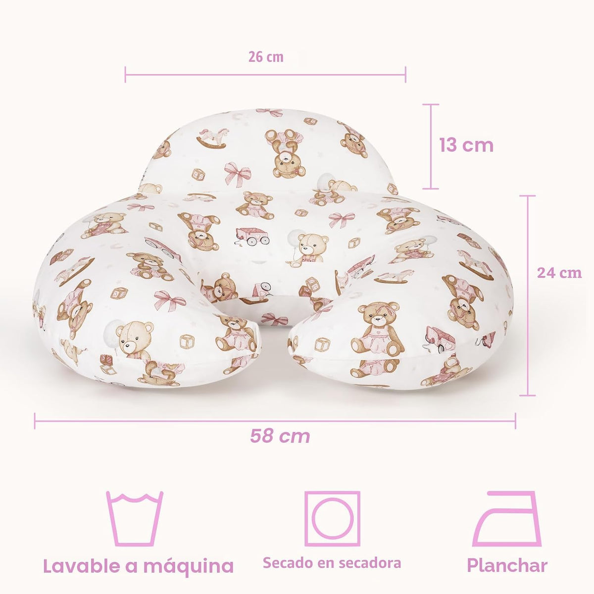 Almohada de lactancia AMASKY rosa - foto 2