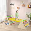 Juguete de escalada para niños pequeños, 3 piezas Montessori triángulo de madera escalador con 2 escaleras triangulares y rampa