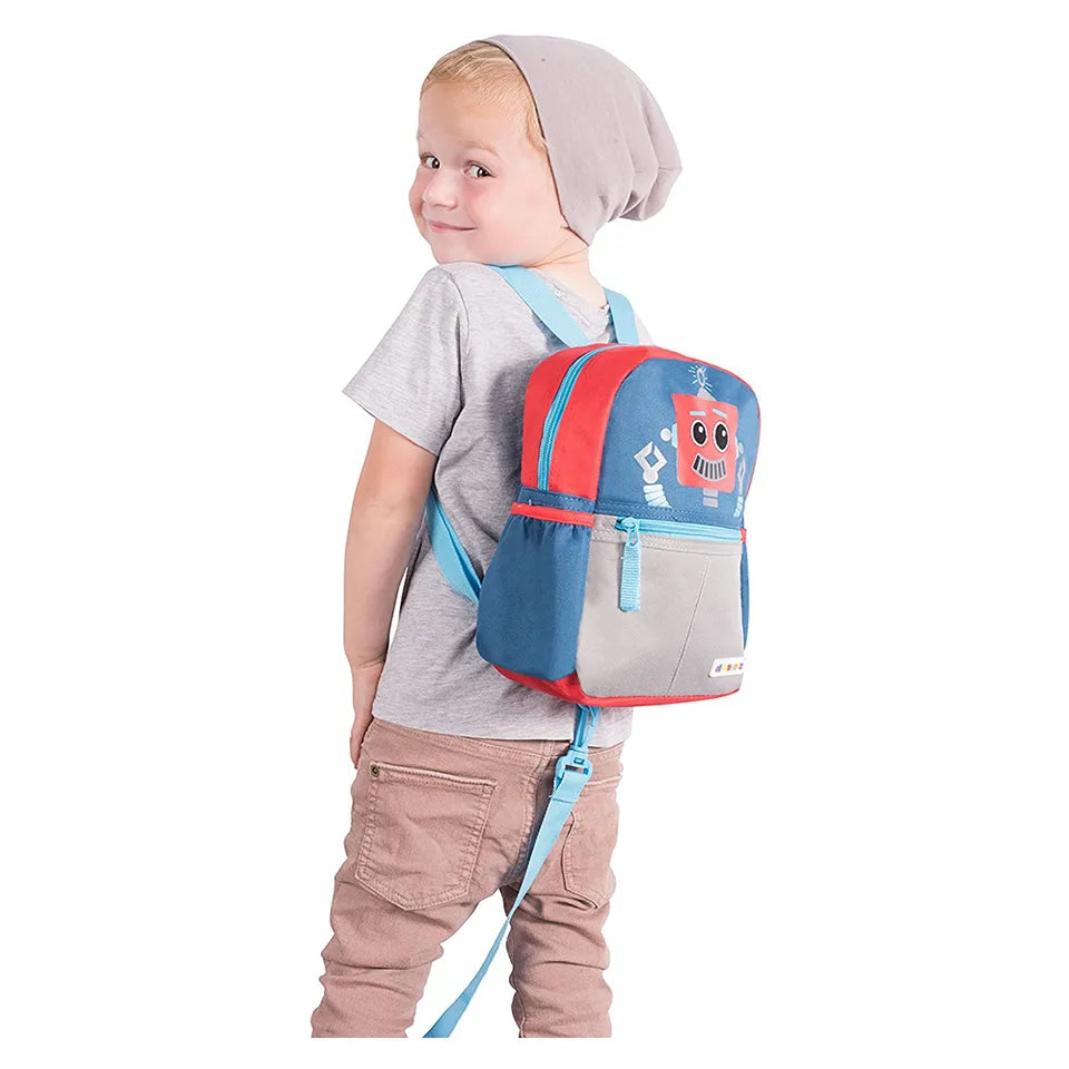 Alphabetz - Mochila robot para niños pequeños con arnés de seguridad