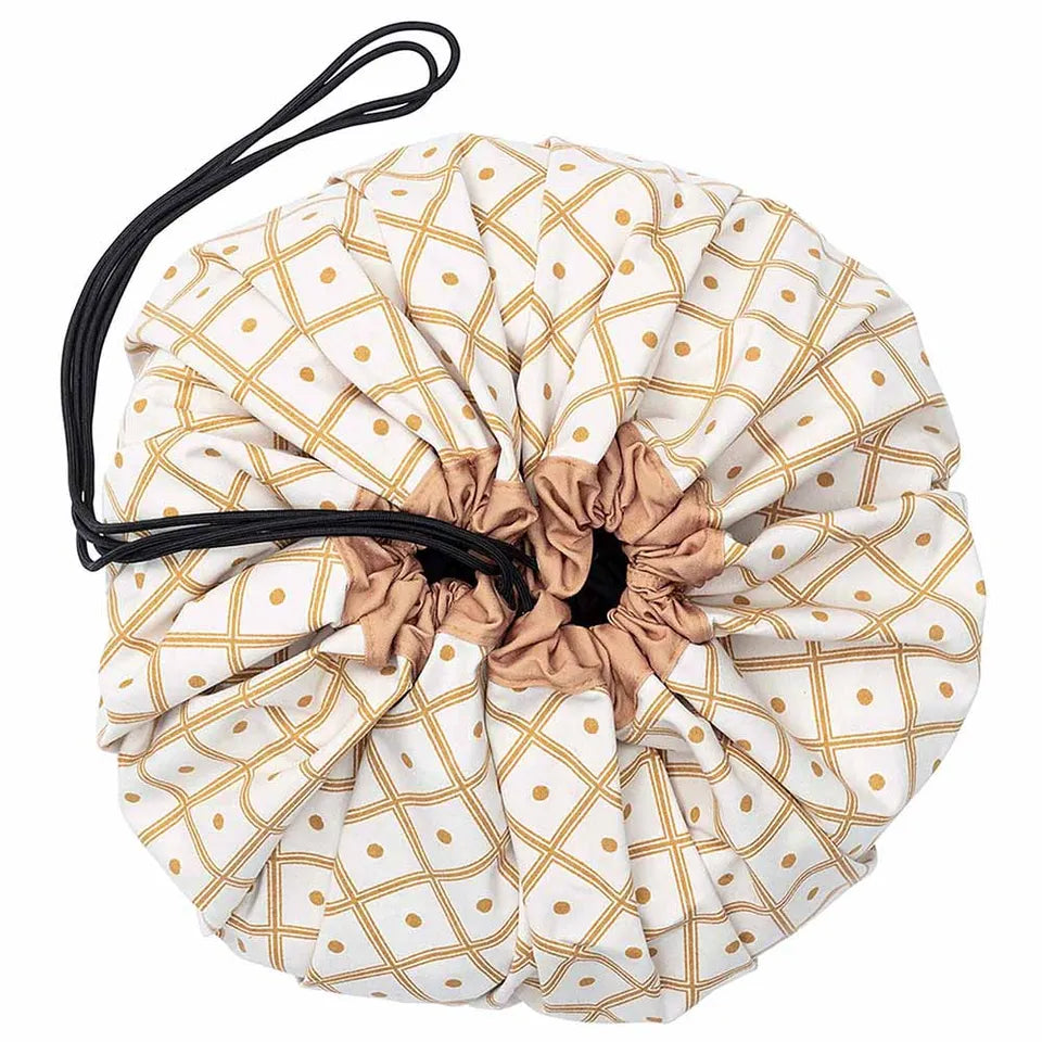 Play & Go - Tapete de juego y bolsa de almacenamiento, Geo Mostaza