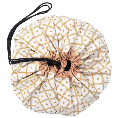 Play & Go - Tapete de juego y bolsa de almacenamiento, Geo Mostaza