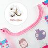 Babero impermeable de manga larga, diseño búhos rosa