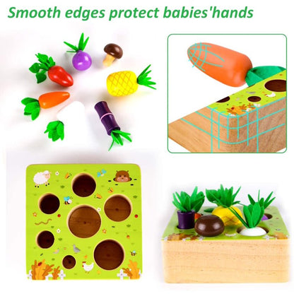 Doyolta- Juguete Montessori de juego de cosecha de granja de madera