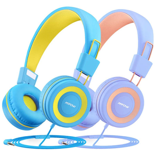 Auriculares para niños Mpow CH8 con micrófono, paquete de 2