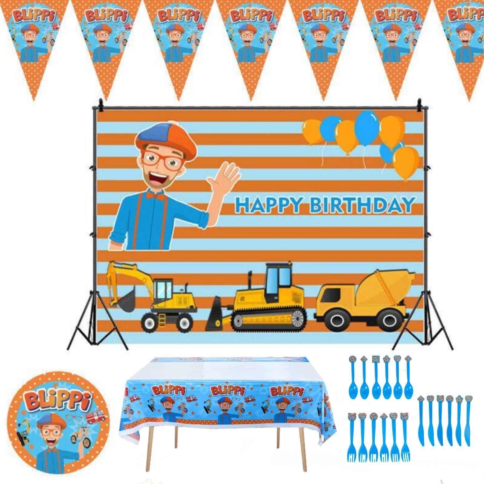 Decoración fiesta de Blippi