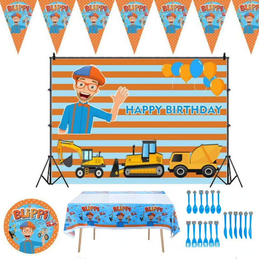 Decoración fiesta de Blippi (Mom)