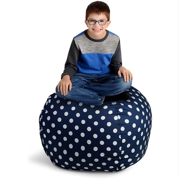 Stuff 'n Sit - Funda de almacenamiento de puf grande de 33 pulgadas para animales de peluche y juguetes, Extra Large