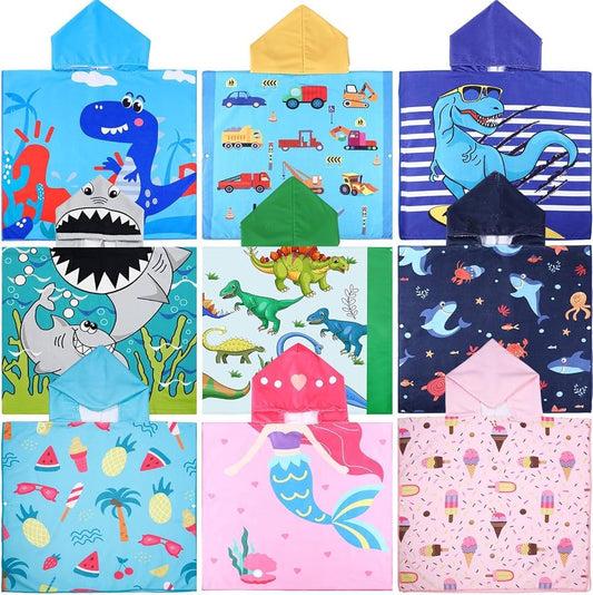 9 toallas de baño con capucha de microfibra