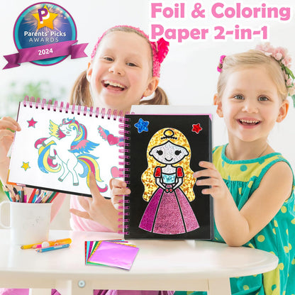 Kit de manualidades Foil Craft – Princesas y unicornios | Pigipigi