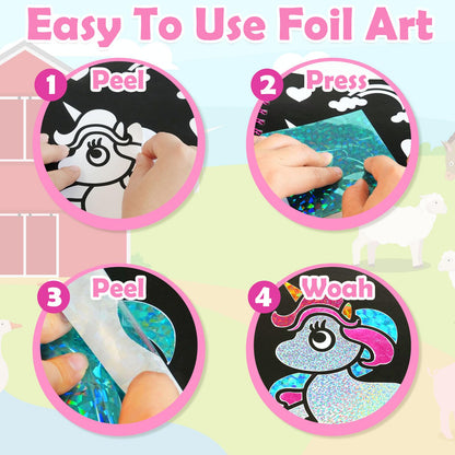 Kit de manualidades Foil Craft – Princesas y unicornios | Pigipigi