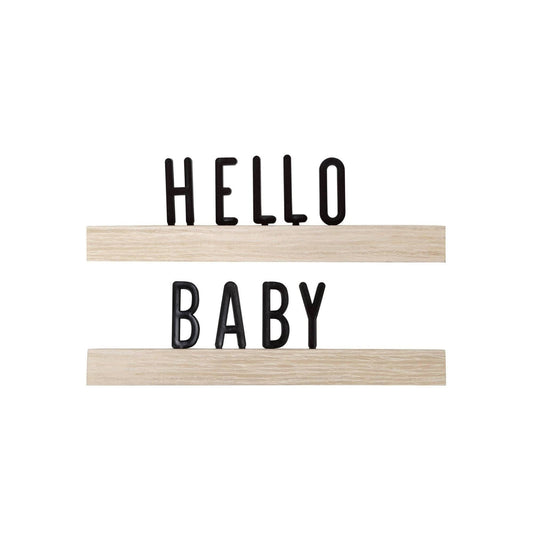 Wooden letter ledge set