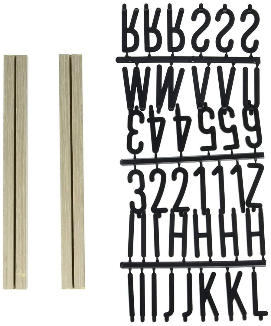Wooden letter ledge set
