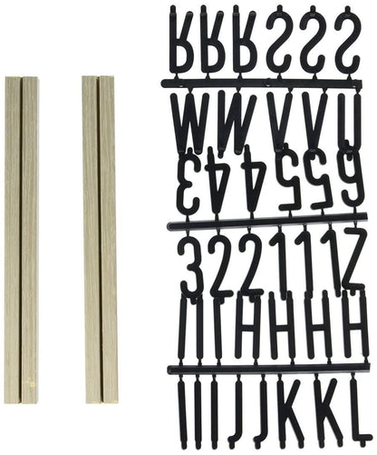Wooden letter ledge set