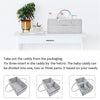 NXY Baby Diaper Caddy - Organizador para pañales y toallitas húmedas para bebés, interior anaranjado exterior gris
