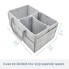 NXY Baby Diaper Caddy - Organizador para pañales y toallitas húmedas para bebés, interior anaranjado exterior gris