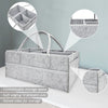 NXY Baby Diaper Caddy - Organizador para pañales y toallitas húmedas para bebés, interior anaranjado exterior gris