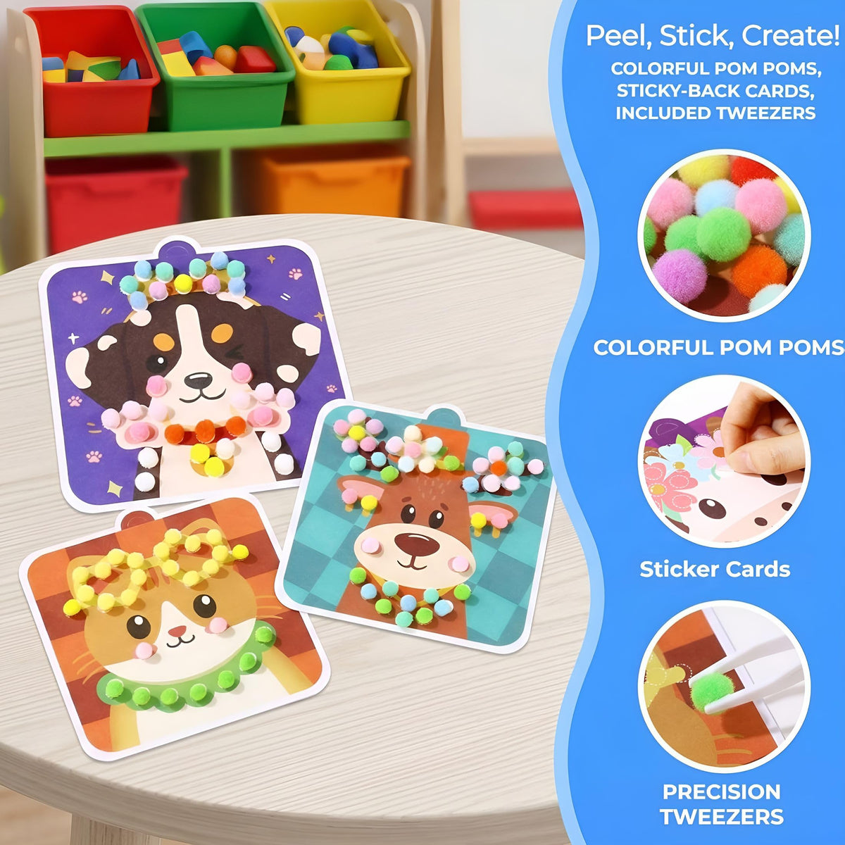 Kit de manualidades con pompones: contenido y uso