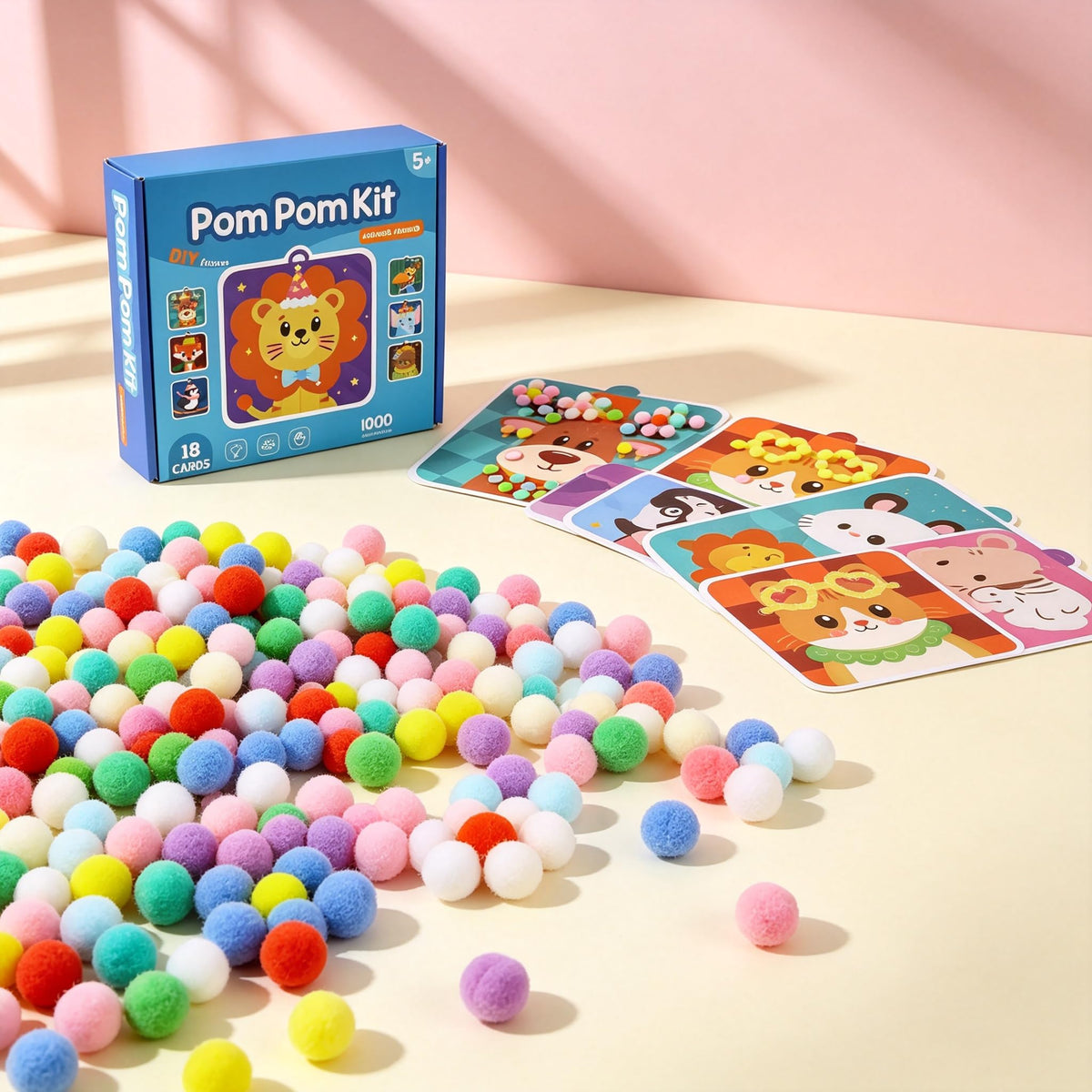 Kit de manualidades con pompones: contenido y uso