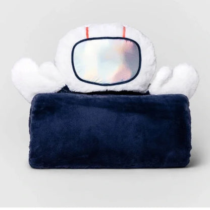 Pillowfort- Manta con capucha de felpa, color azul marino Astronauta
