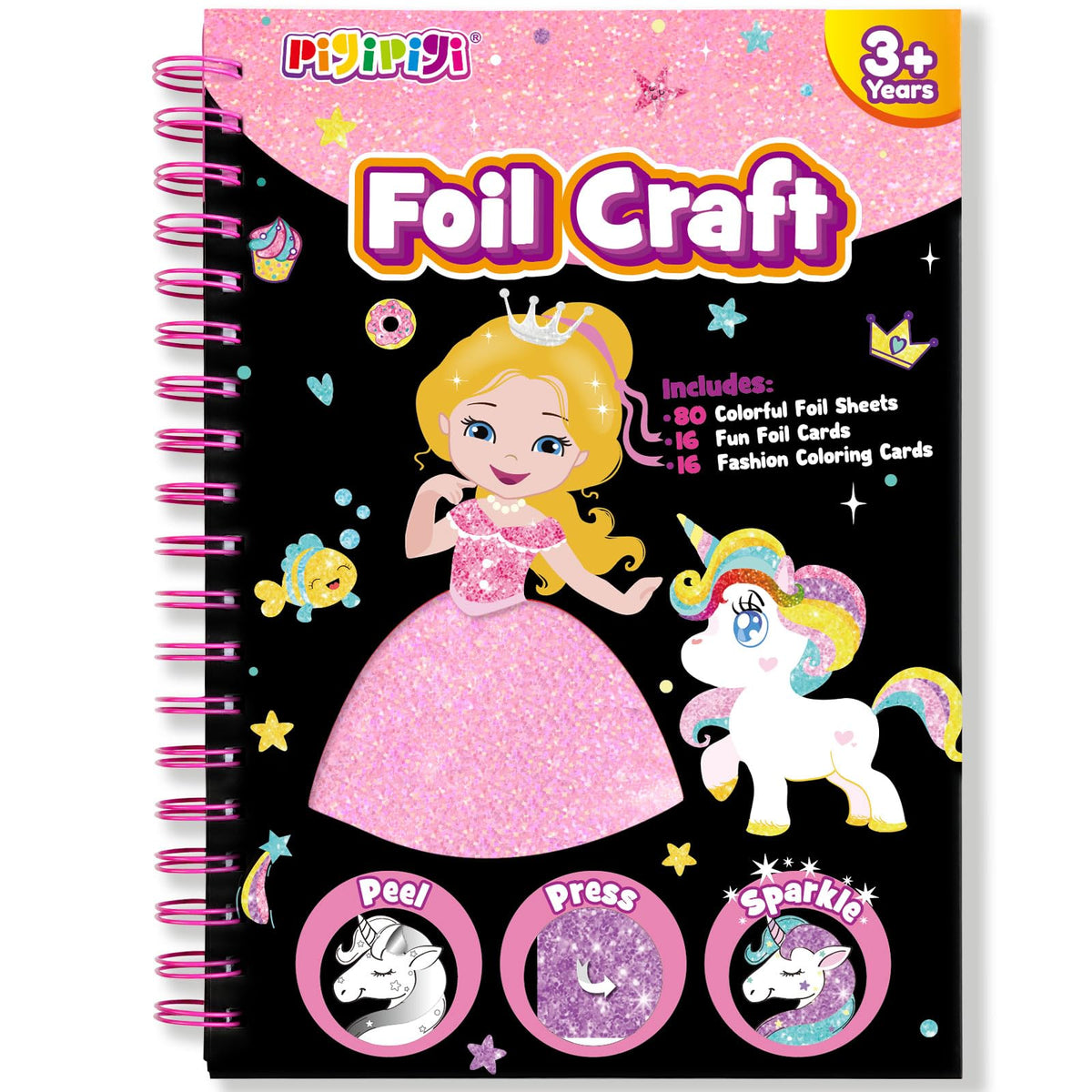 Kit Foil Craft de princesas y unicornios