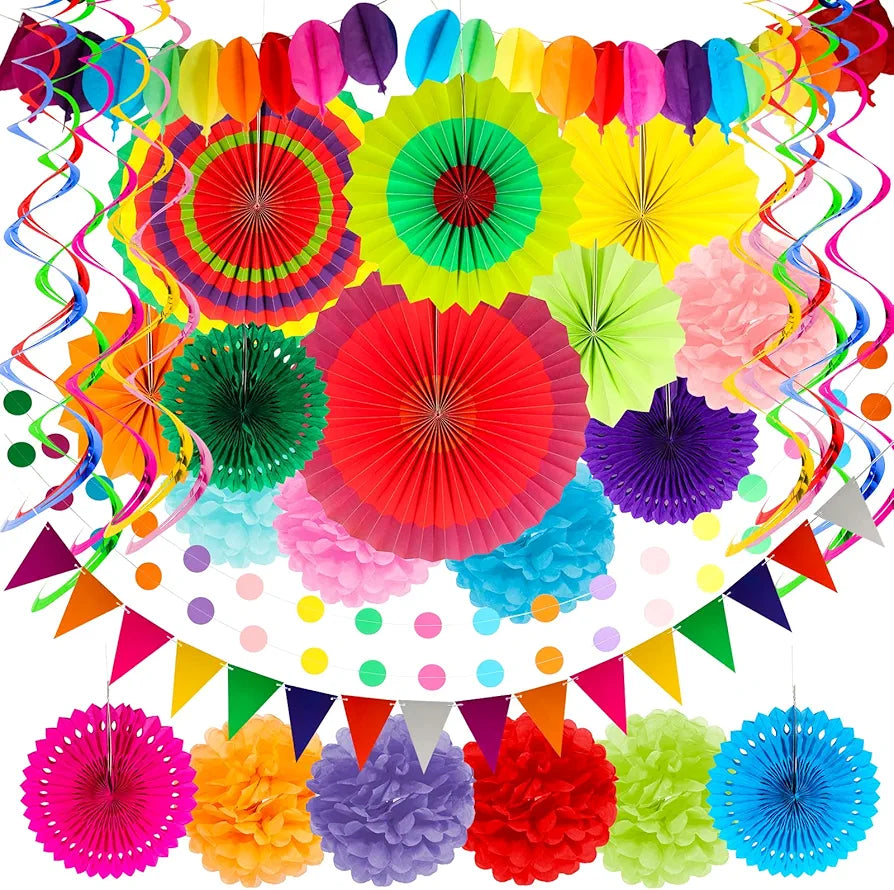 Ecoostar 35 pcs decoración abanicos