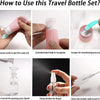 Botellas de viaje de silicona para artículos de tocador