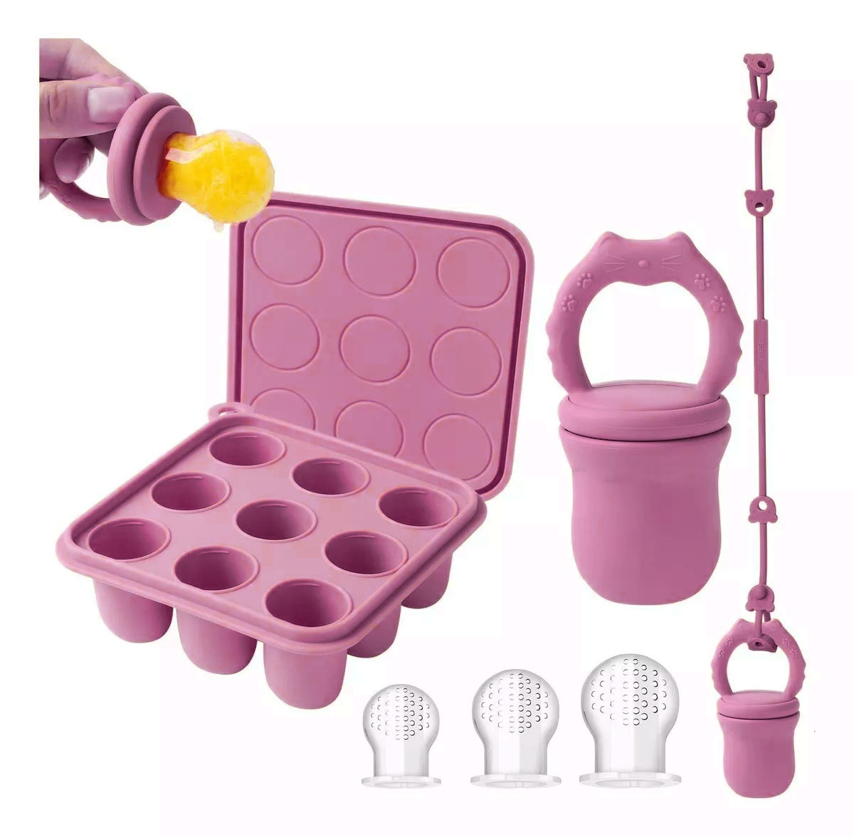 Set de preparación de alimentos de silicona libre de BPA