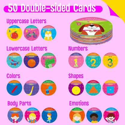 SpriteGru - 50 tarjetas jumbo para niños pequeños