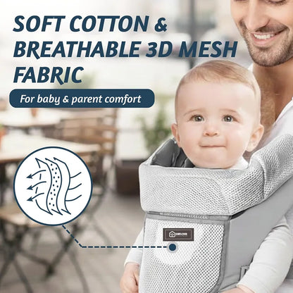 Portabebés ergonómico de cadera con asiento y soporte