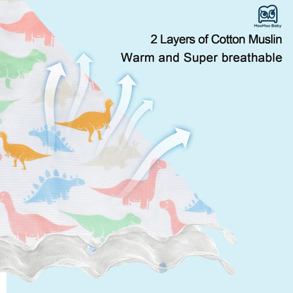 Saco de dormir para bebé MooMoo de 0.5 Tog, de muselina, 9-18 meses