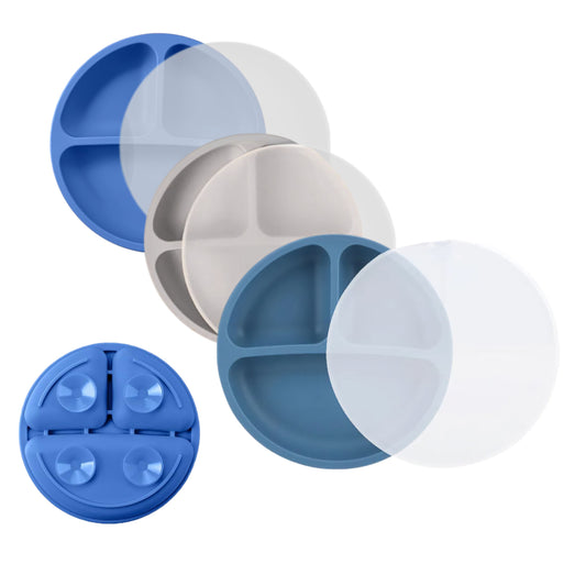 Set de 3 platos de silicona +love