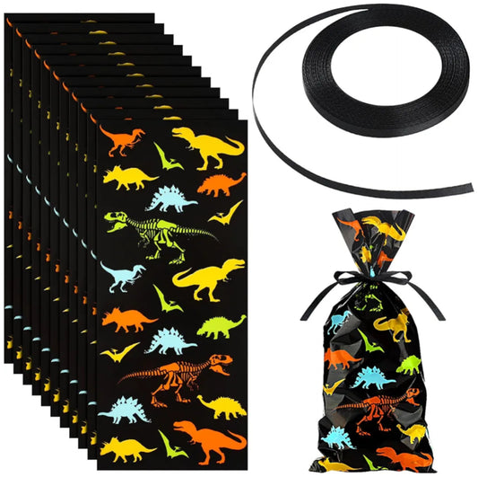 80 bolsas de plástico para dulces dinosaurio