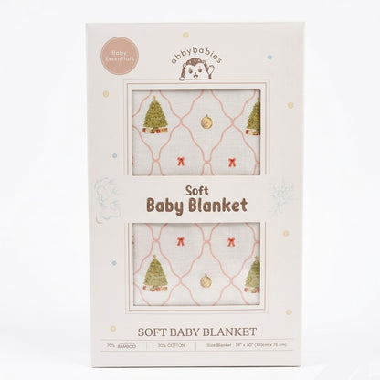 abbybabies-Manta reversible suave para bebé, 100x 76cm
