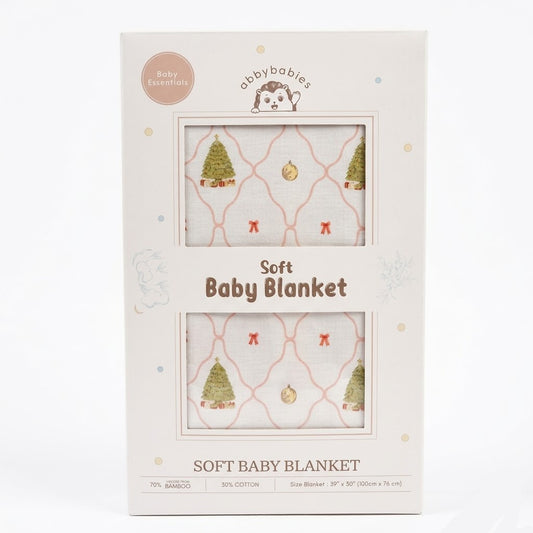 abbybabies-Manta reversible suave para bebé, 100x 76cm