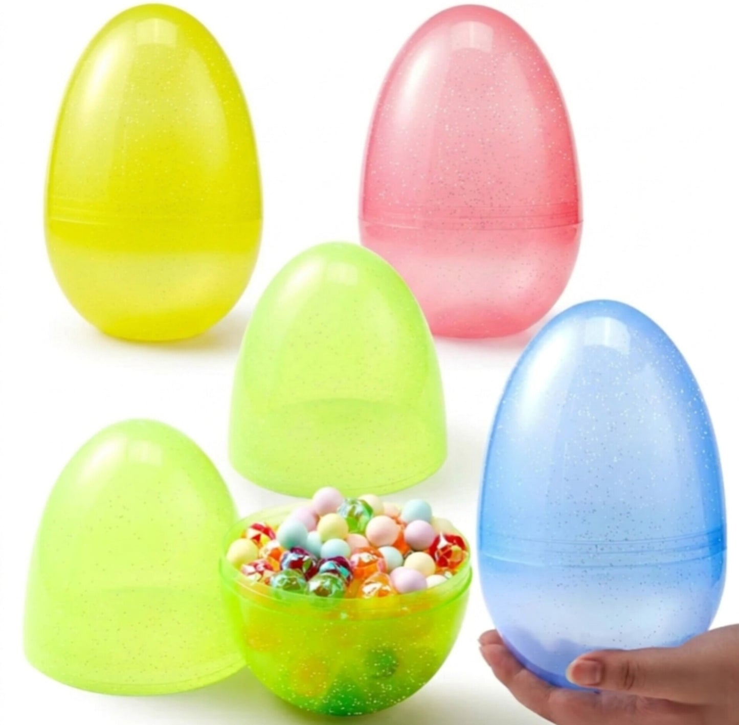 Huevos grandes de pascua de 18cm, 4 uds