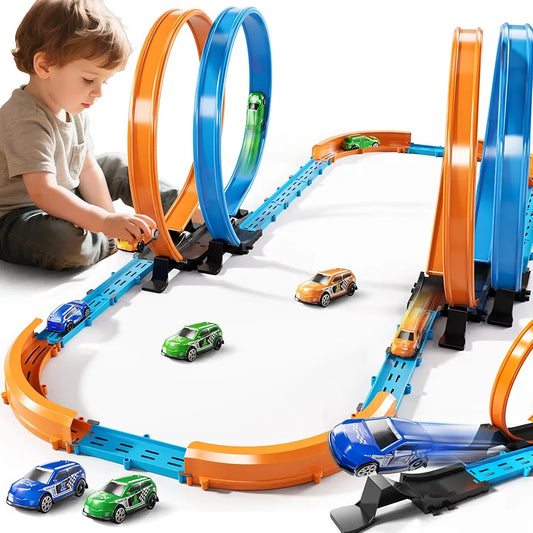 MSKOLER - Juego de pistas de carreras de coche para niños