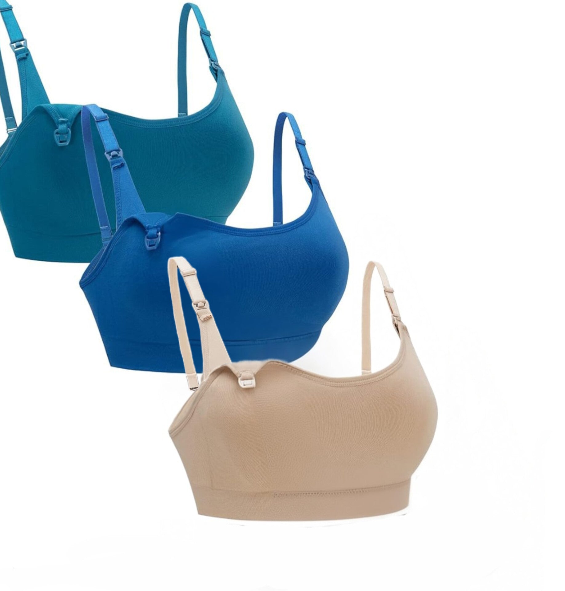 Suekaphin Paquete de 3 brasieres de lactancia, talla M