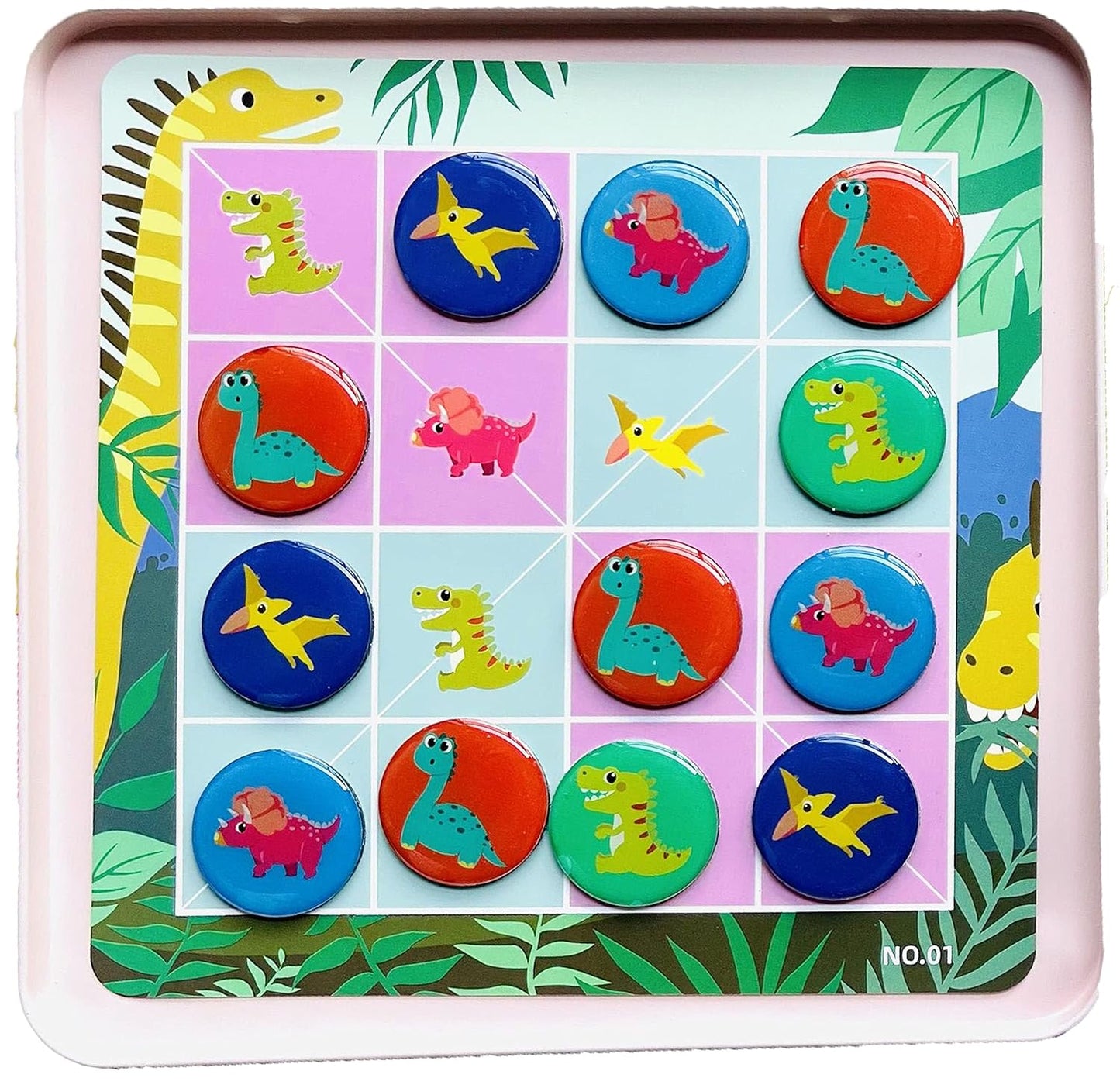 GWiz- Sudoku con Piezas magnéticas de ajedrez de dinosaurio de uso repetido