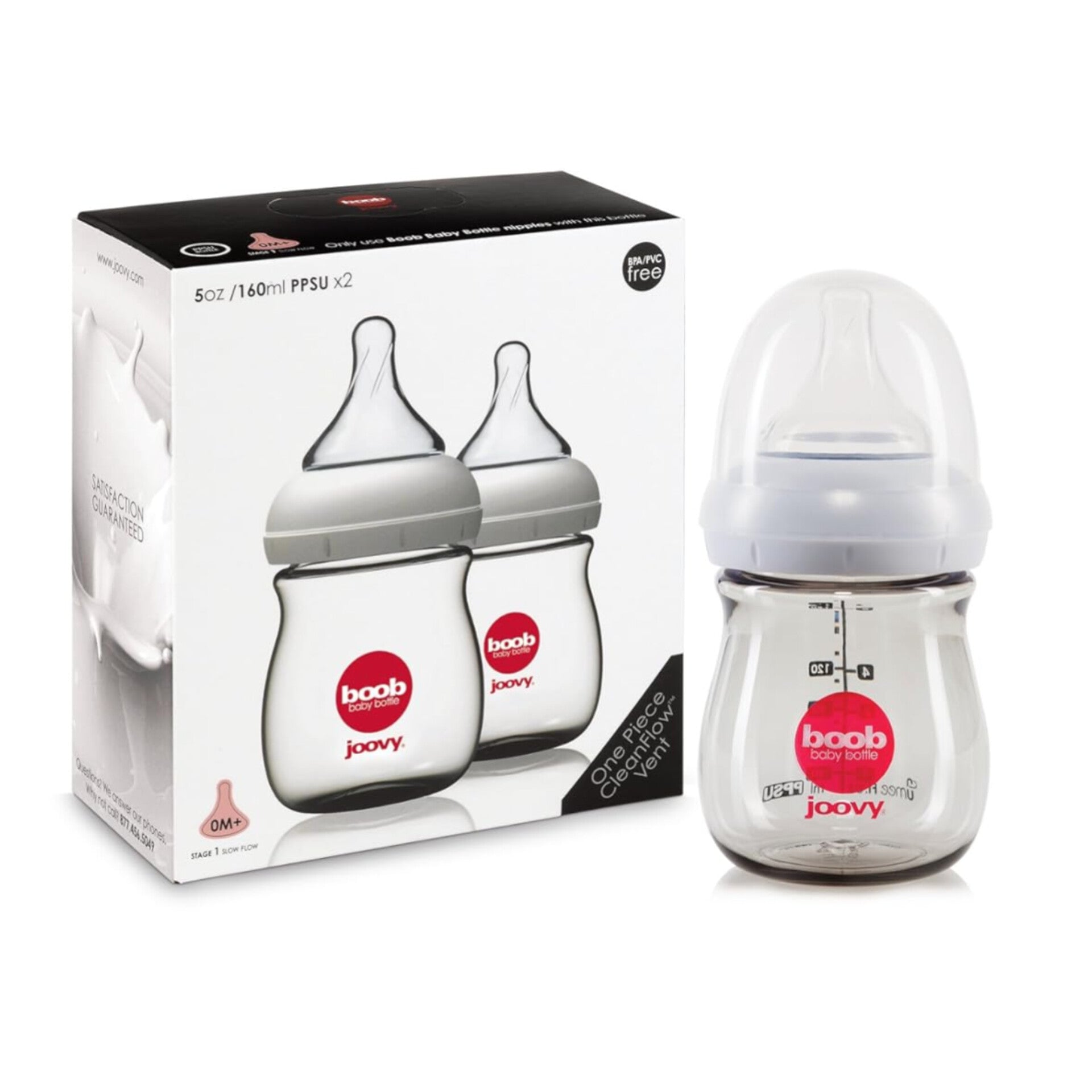 Botellas Joovy Boob PPSU,  5 onzas, 2 unidades