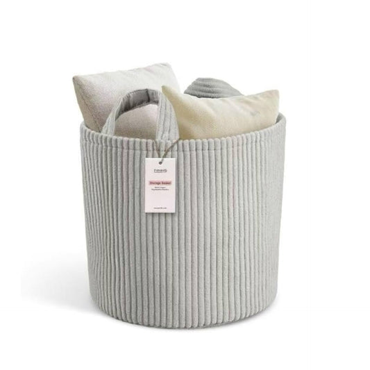 PUTSKA – Cesto para mantas, ideal para organizar, gris, 13x13"