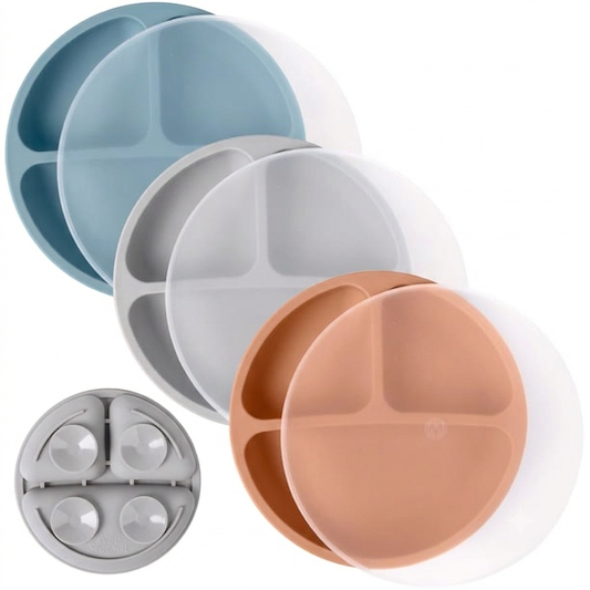 Roxidaou- Placas de succión de Silicon para comida de bebé, libres de BPA