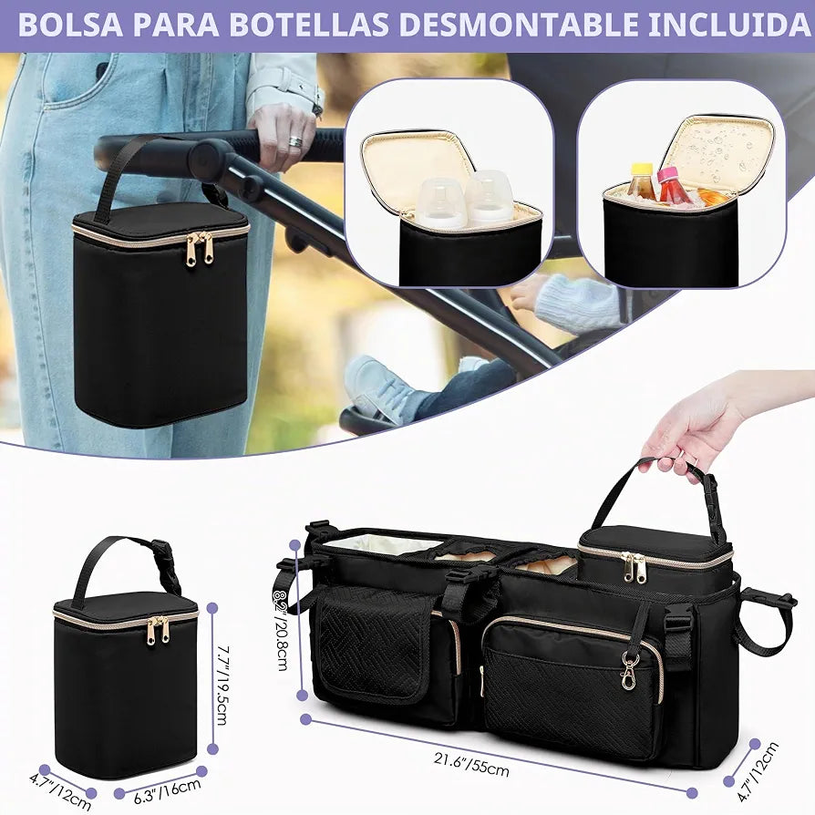 Organizador para cochecito doble con City Mini GT2/ BOB, Negro